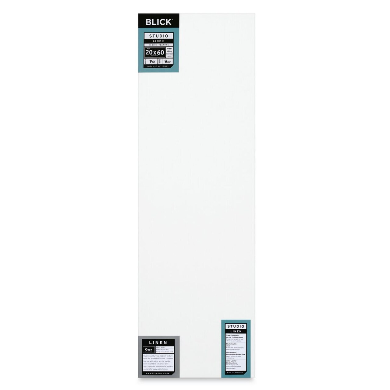 Blick Studio Linen Stretched Canvas - 20" x 60", Gallery 1-1/2" Profile